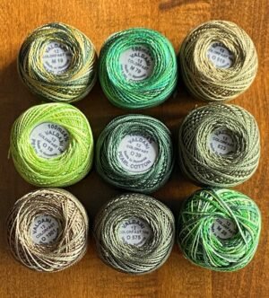 Valdani Perle Cotton Size 12 - Quiltworks Gorgeous Greens Collection