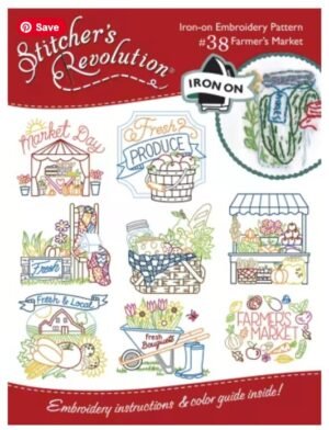 Stitchers Revolution Embroidery Transfer Pattern - Farmers Market