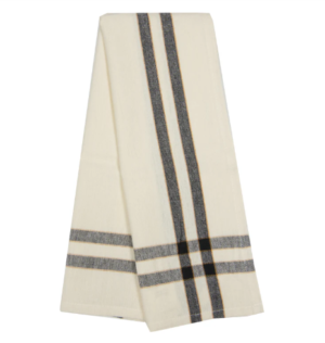 Dunroven Tea Towel Black/Cream w/Black Stripe
