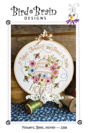 Flowers, Bees, Honey Pattern