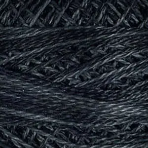 Valdani Perle Cotton Size 8 - H211 Blue Black - Heirloom Collection