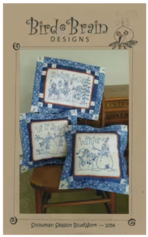 Snowmen Season BlueWork Pattern
